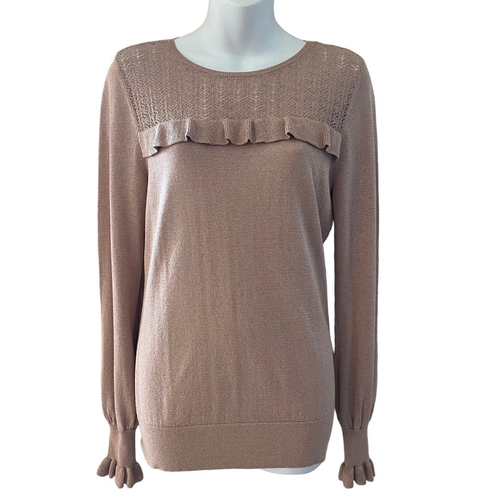 WHBM Rose Gold Sparkle Sweater Size S